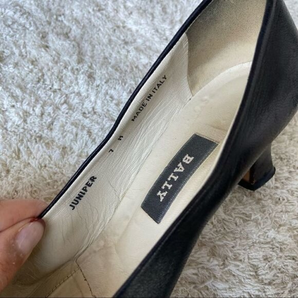 BALLY vintage pointed toe black heels Juniper 7 - Picture 6 of 7